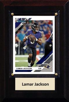 CICP46FBRLJ-NFL PLAQUE W/CARD 4X6 RAVENS LAMAR JACKSON