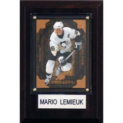 NHL PLAQUE W/CARD 4X6 PENGUINS MARIO LEMIEUX