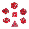 KP02963-PEARLIZED DICE POLYHEDRAL 7pc RED