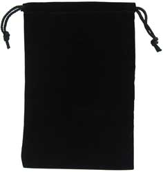 KP04173-DICE BAG CLOTH 6'' X 9'' BLACK