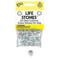 KP05003-LIFE STONES 20/BAG CLEAR