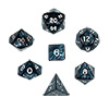 KP10073-PEARLIZED DICE 10PC SET CHARCOAL
