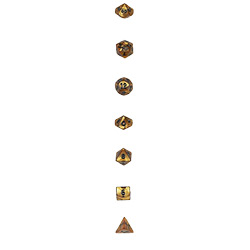 KP12238-OLYMPIC DICE 7PC SET GOLD
