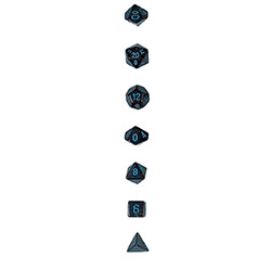 KP13120-ELEMENTAL DICE 7PC SET BLUE