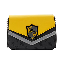 LFHPTB0189-LOUNGEFLY HARRY POTTER HUFFLEPUFF CHAIN CROSSBODY