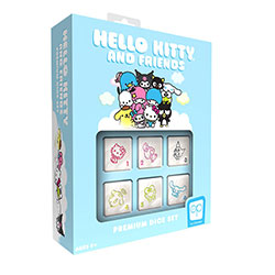 MONAC075296-DICE SET PREMIUM 6PC HELLO KITTY & FRIENDS