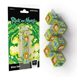 MONAC085434-DICE SET 6PC RICK & MORTY  - OOP
