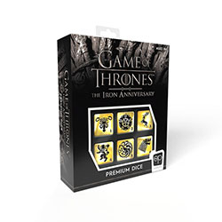 MONAC104375-DICE SET PREMIUM 6PC GAME OF THRONES - OOP