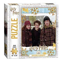 MONPZ010686-PUZZLE 550PC HARRY POTTER "CHRISTMAS AT HOGWARTS"