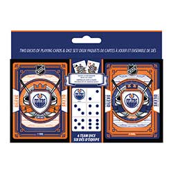 MPCEDO3230-NHL 2PK CARDS & DICE SET OILERS(6)