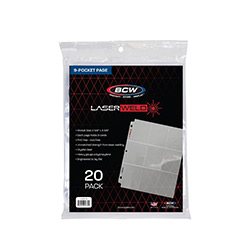 UBCWLWP9T20-PAGES 9 POCKET LASERWELD 20CT PACK (BCW)
