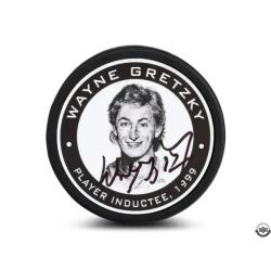 UDAHWG99682-W GRETZKY AUTO HALL OF FAME PUCK