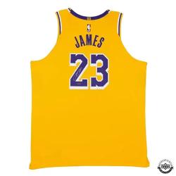 L JAMES AUTO LAKERS JERSEY GOLD ICON