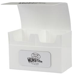 DECK BOX DOUBLE MONSTER XL COMMANDER MATTE WHITE