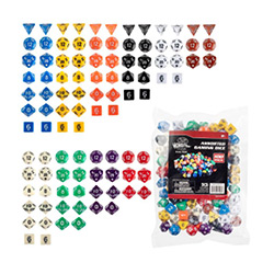 GAMING DICE ASSORTED BULK 100ct 10 COLOURS