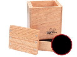 DECK BOX WOOD SINGLE RED OAK W/ DICE TRAY