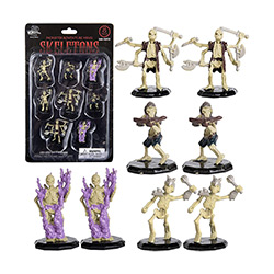 UMBMONSK8PNT-MONSTER MINIATURE FIGURE SET PAINTED SKELETONS 8PK