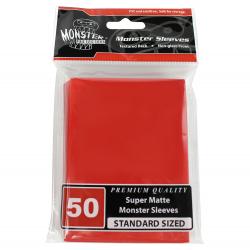 UMBMSLLMNRED-MONSTER SLEEVES STANDARD SUPER MATTE RED 50CT