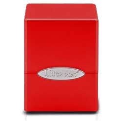 DECK BOX SATIN CUBE APPLE RED