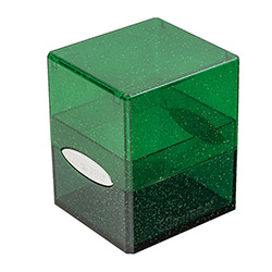 UPDBSCGG-DECK BOX SATIN CUBE GLITTER GREEN