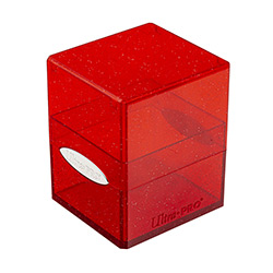 UPDBSCGR-DECK BOX SATIN CUBE GLITTER RED