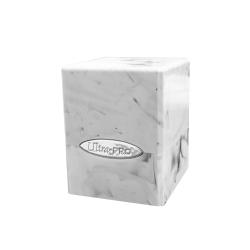 DECK BOX SATIN CUBE MARBLE BLACK/WHITE
