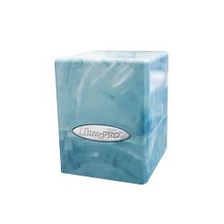 DECK BOX SATIN CUBE MARBLE LIGHT BLUE/WHITE
