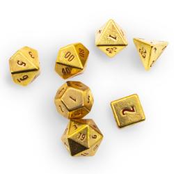 UPDIDDHM7RPG50-D&D HEAVY METAL 7 SET OF DICE 50TH ANNIVERSARY