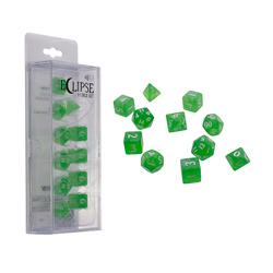 UPDIEC11LG-ECLIPSE SHIMERING ACRYLIC 11 DICE SET LIME GREEN