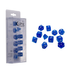ECLIPSE SHIMERING ACRYLIC 11 DICE SET PACIFIC BLUE