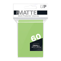 UPYPMALG-YGO/SMALL SIZE MATTE GREEN (LIGHT) DECK PROTECTORS