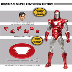 YMZ76492-ONE:12 FIG IRON MAN SILVER CENTURION EDITION