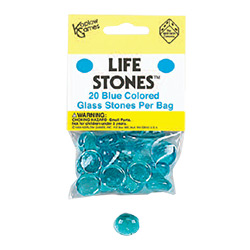KP05002-LIFE STONES 20/BAG BLUE
