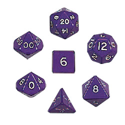 KP05857-JUMBO DICE SET 7PC PURPLE