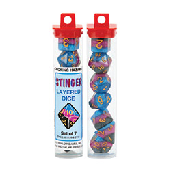 KP19587-5 LAYERED DICE 7PC SET HOOKTOP STINGER