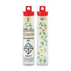 KP19728-LAYERED DICE 7PC SET HOOKTOP LEMON