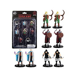 UMBMONB8PNT-MONSTER MINIATURE FIGURE SET PAINTED HUMANS 8PK