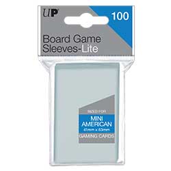UPBGCSLMA-BOARD GAME CARD SLEEVES LIGHT MINI AMERICAN